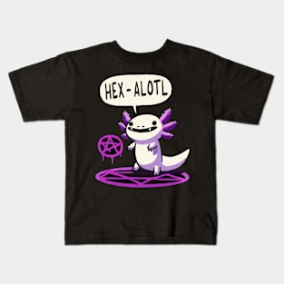 Hexaotl Pentagram Axolotl Kids T-Shirt